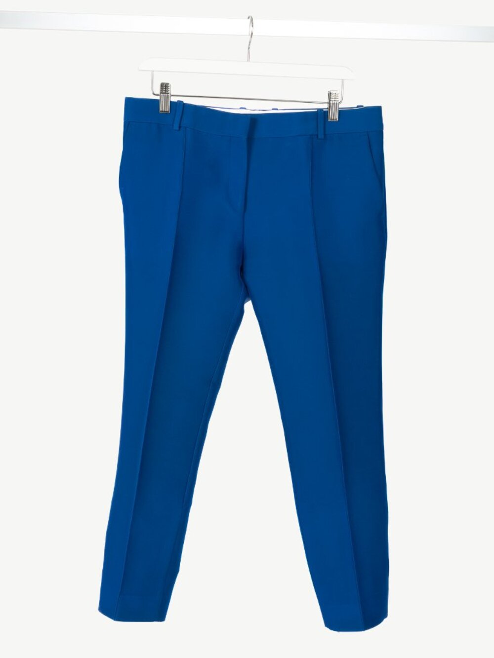 Celine PF11 Blue Viscose-Blend Tapered Crop Trousers